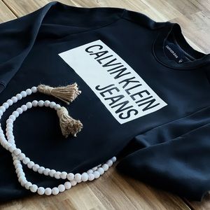 🔥 NWOT 🔥 CALVIN KLEIN Black Crewneck Sweater - Men’s Size XL